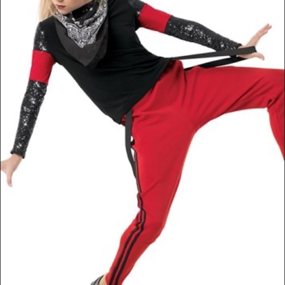 WEISSMAN Dance hip hop Costume red CHING-A-LING
10721 Pant top-adult small SA